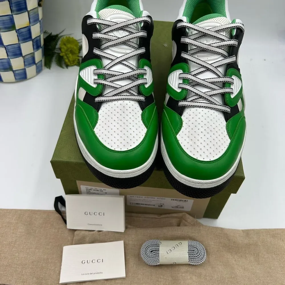 Men’s Gucci demetra leather basket sneakers size 13 made in Italy